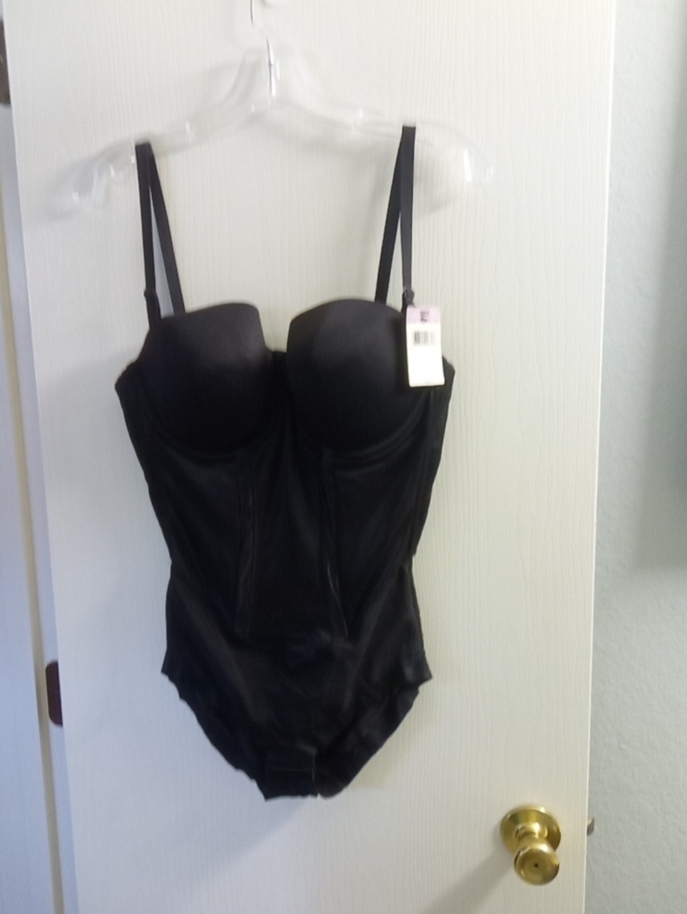 Maidenform Black Strapless Shaping Bodysuit with Removable Straps